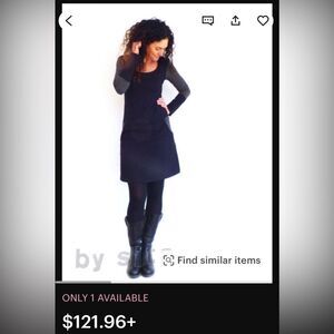 Lagenlook Black and Gray Striped Long Sleeve Jersey Dress